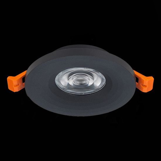 ST205.408.01 Св-к встр. Черный GU10 1*50W  D95xH27 220V Без ламп Встраиваемые светильники