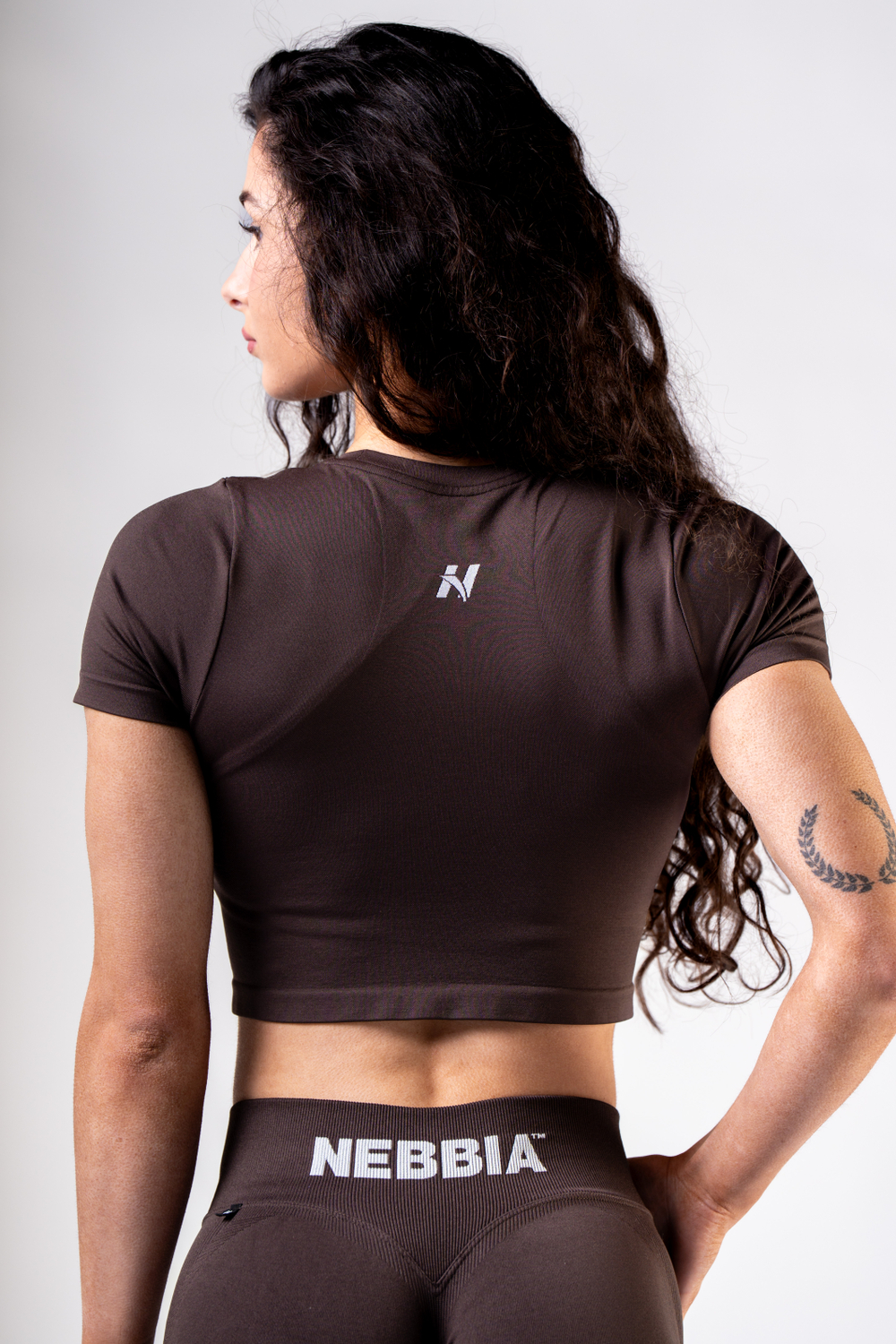 Топ-футболка Seamless Short-Sleeve Top POWER 891 DARK BROWN