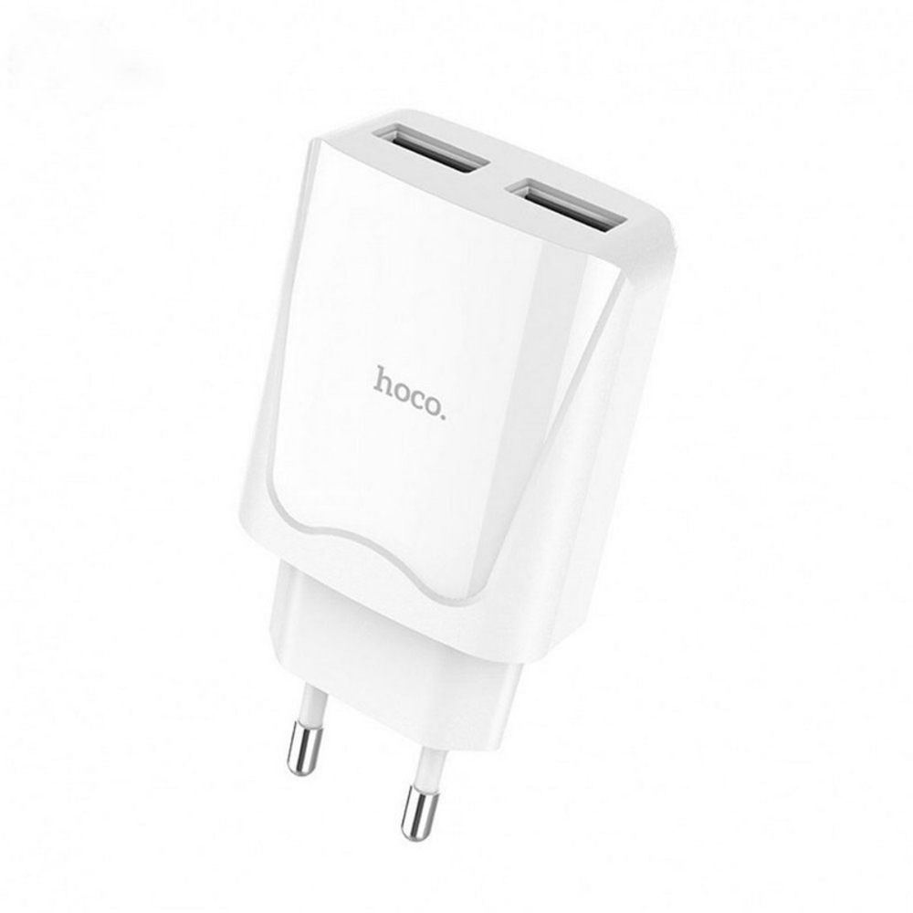 Сетевой адаптер питания HOCO C52A 2USB 2.1A (белый)