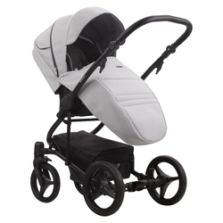 Детская коляска Bebetto Torino 2 в 1 05 св.серый+св.серая кожа черная рама