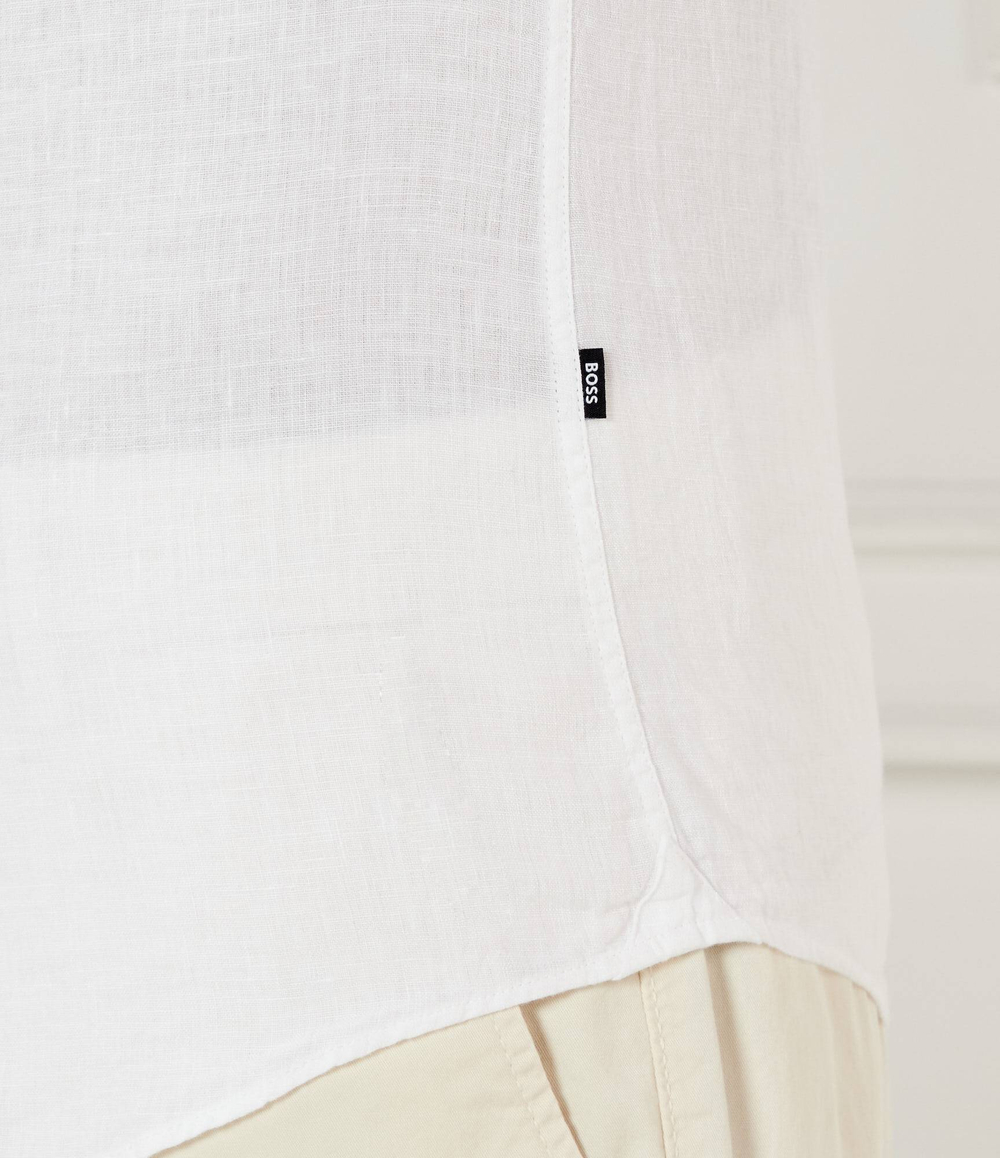 Льняная рубашка H-ROAN-BD-E-C1-243 BOSS BLACK - белый(50520283)