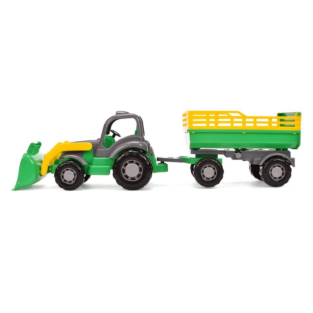 Трактор "Крепыш" с прицепом №2 и ковшом (Полесье)