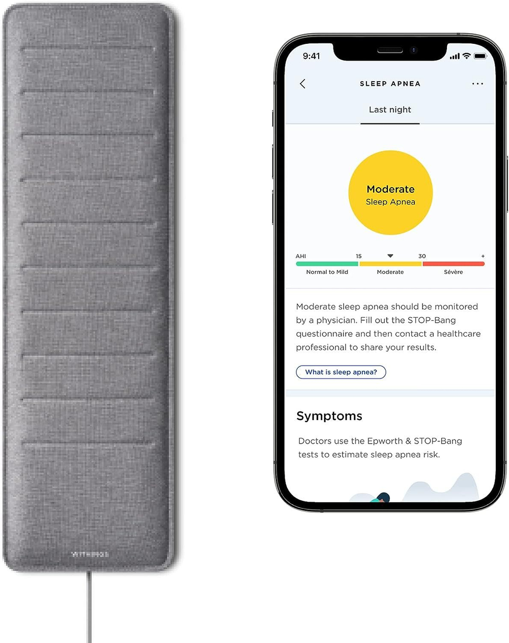 Withings Безконтактный сенсор сна Sleep Analyzer, серый