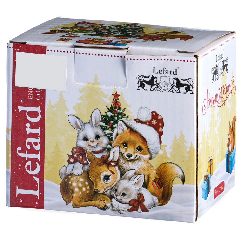 КРУЖКА LEFARD "С НОВЫМ ГОДОМ!" 300 МЛ КРАСНАЯ (КОР=36ШТ.)