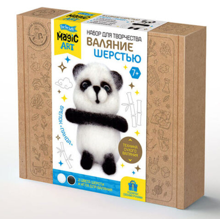 Набор для валяние шерстью "Панда" брелок 7+