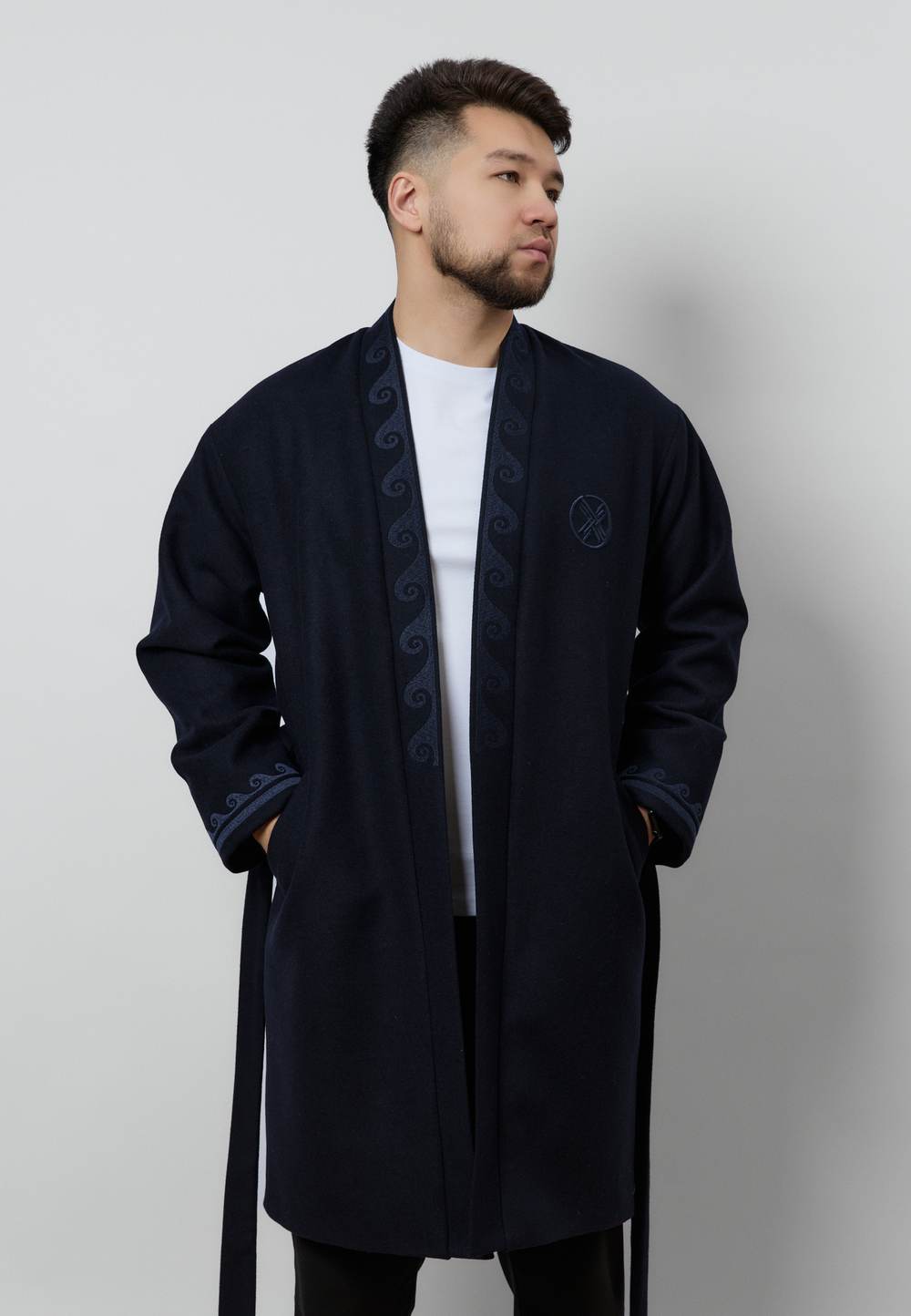 Шапан шерстяной OYU TOLQYN DARK BLUE