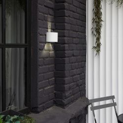 ULU-S56B-2x3W-3000K+4000K+6000K IP65 WHITE Светильник светодиодный уличный. Архитектурный накладной. С переключателем цвета свечения. Теплый3000K-Белый4000K-Дневной6000K. Корпус белый. TM Uniel