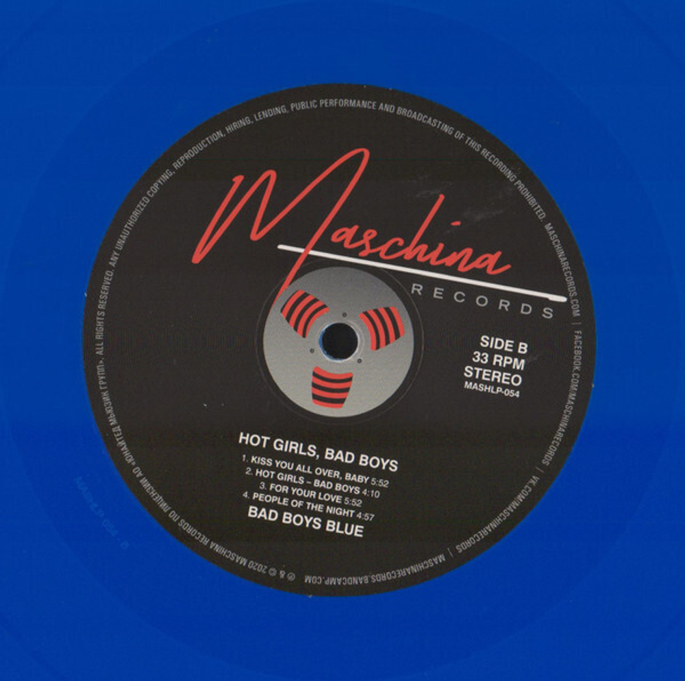 LP: Bad Boys Blue — «Hot Girls, Bad Boys» (1985/2020) [Limited Blue Vinyl]