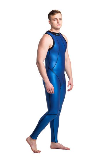Гидрокостюм Aquateam Фридайвер Тренировочный 1,5 мм голый/лайкра синий