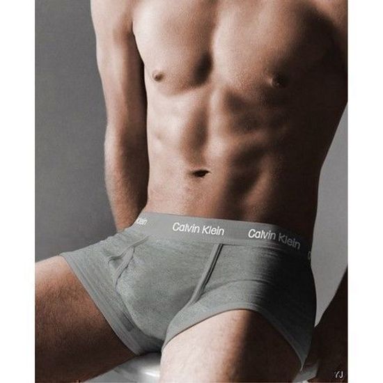 Мужские трусы боксеры серые с серой резинкой Calvin Klein 365 Grey Trunks