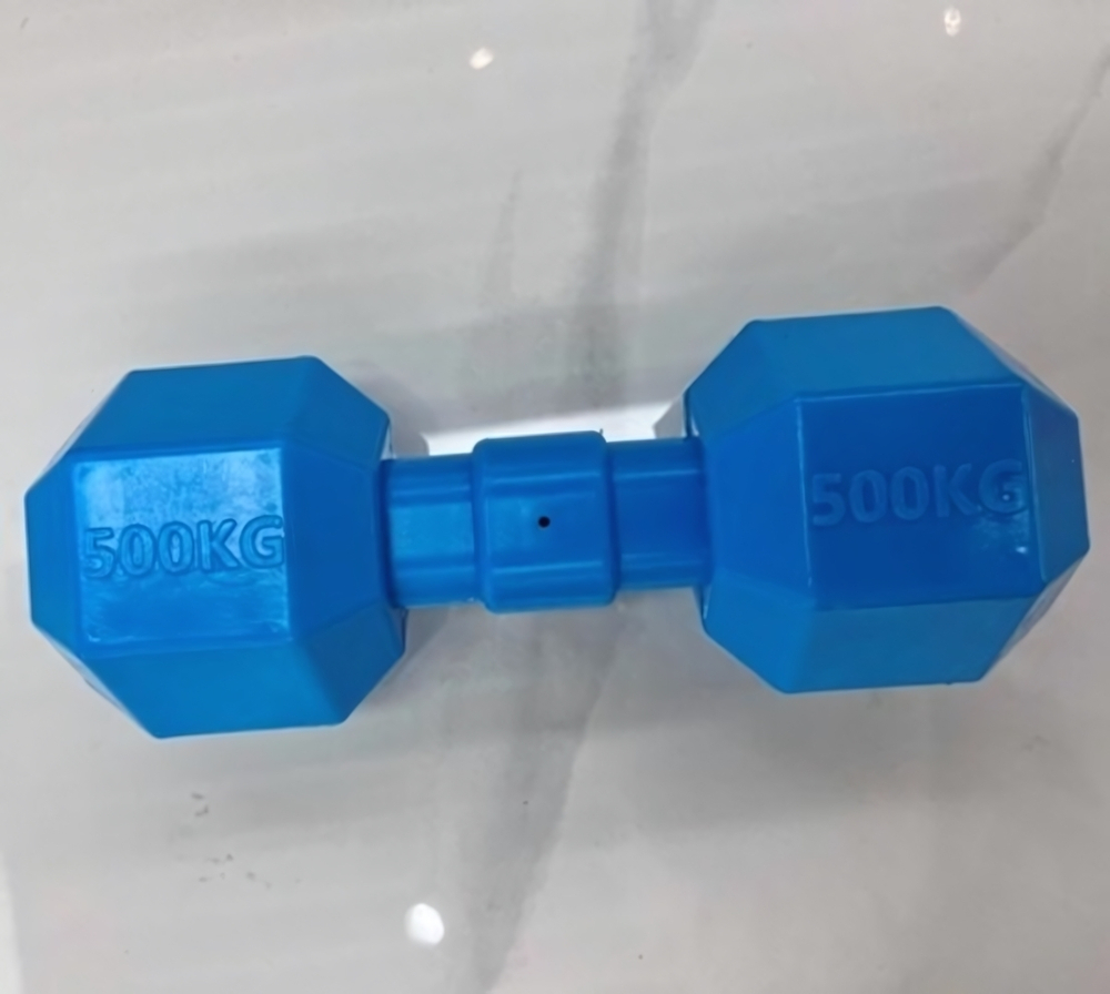 Игрушка для средних и крупных пород собак «Гантель», цвет синий, с пищалкой, 20,3*7,3*6,3см