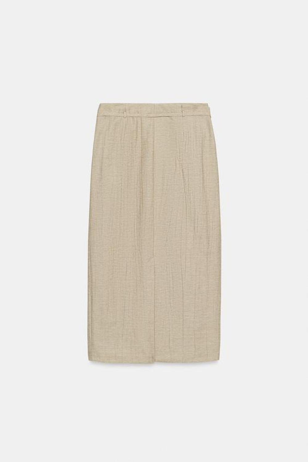 ZARA ЮБКА МИДИ С РЕМНЕМ, РЫЖЕВАТО-КОРИЧНЕВЫЙ