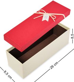 WG-13-D Коробка подарочная «Прямоугольник» цв.беж./сер.