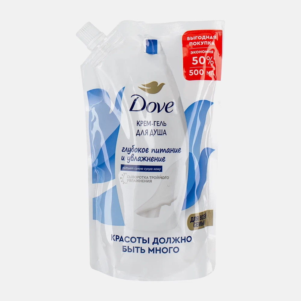 Крем-гель для душа Дав Для всей семьи Глубокое питание и увлажнение 500мл