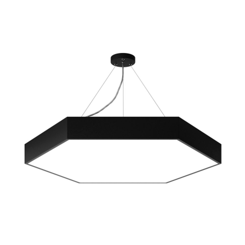 Светильник LED ЭРА Geometria SPO-122-B-40K-066 Hexagon 66Вт 4000К 5300Лм 800*800*80 черный подвесной драйвер внутри | Декоративные светильники Geometria