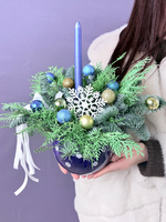 Новогодняя композиция на стол «Волшебная зима»