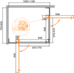 Душевой уголок CEZARES SLIDER-AH-2-70/80-100/110-C-BORO