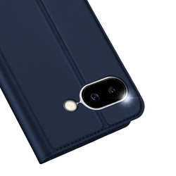 Чехол книжка из PU кожи синего цвета от Dux Ducis для Google Pixel 9a, серия Skin Pro Series Case