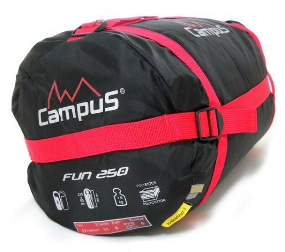 Спальный мешок Campus FUN 250 L-zip (кокон, +3°С, 215x80x55 см)