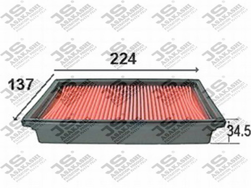 Фильтр воздушный JS ASAKASH  A-857J