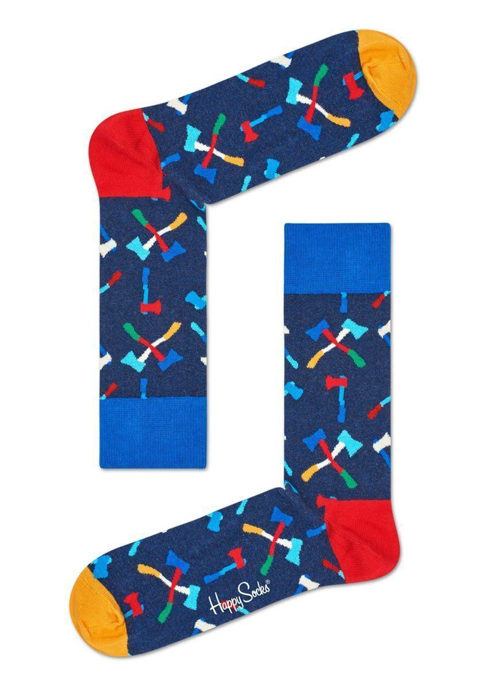 Носки унисекс Axe Sock с принтом в виде топориков (Размер: 29) (Цвет: коричневый)