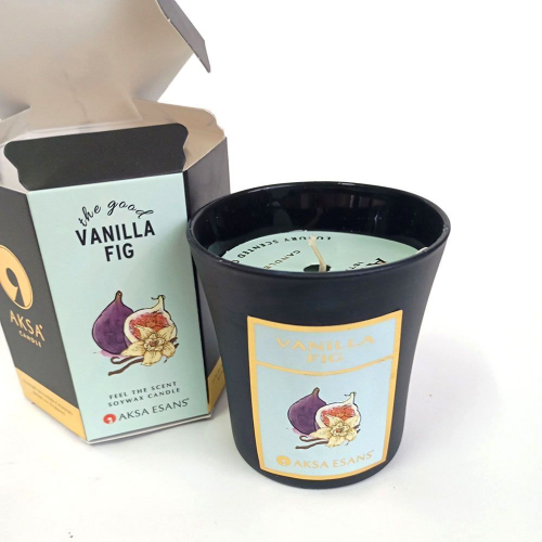 Свеча ароматическая ваниль и инжир Aksa
