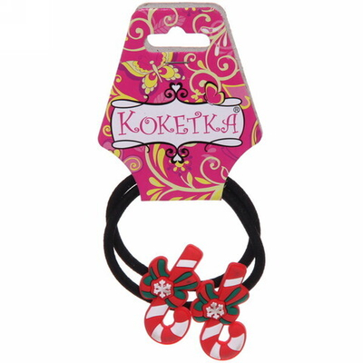 Резинки для волос детские 2шт. «Новогодние чудеса - Конфетки», d-3,5см