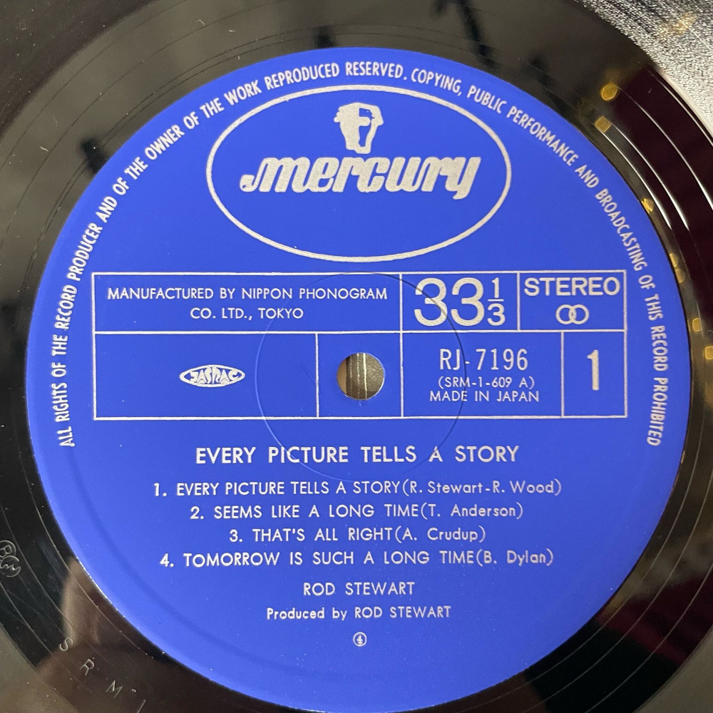 Винтажная виниловая пластинка LP Rod Stewart Every Picture Tells A Story (Japan 1976) (No Obi) Mandolin Wind