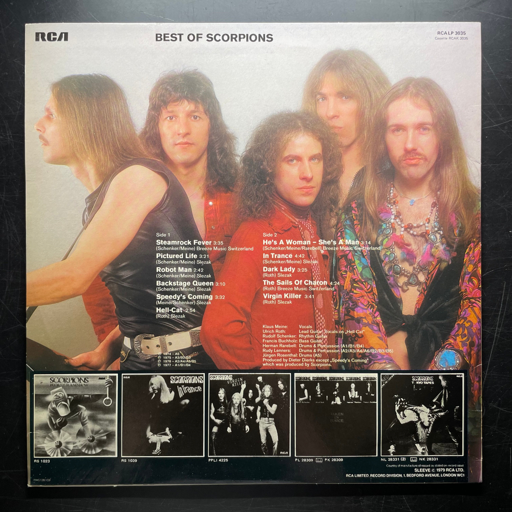 Scorpions ‎– Best Of Scorpions (Англия 1979г.)