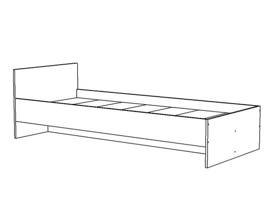 Кровать ИТАЛИ-1  1900-800 /1932*600*932/ анкор темный