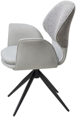 Стул М-City DISAUR Ленне (Lenne) поворотный на поворотный на 360 градусов, Серый Milan-450, Mohair-151, ткань, Черный