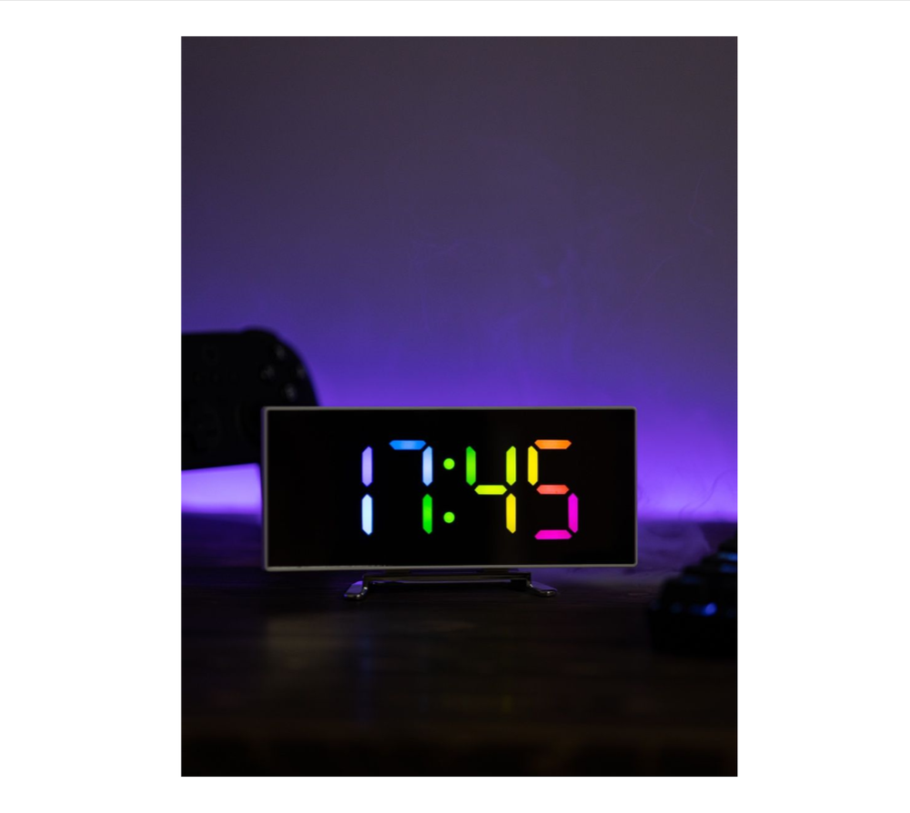 Часы зеркальные LED MIRROR NA-6091 красное свечение