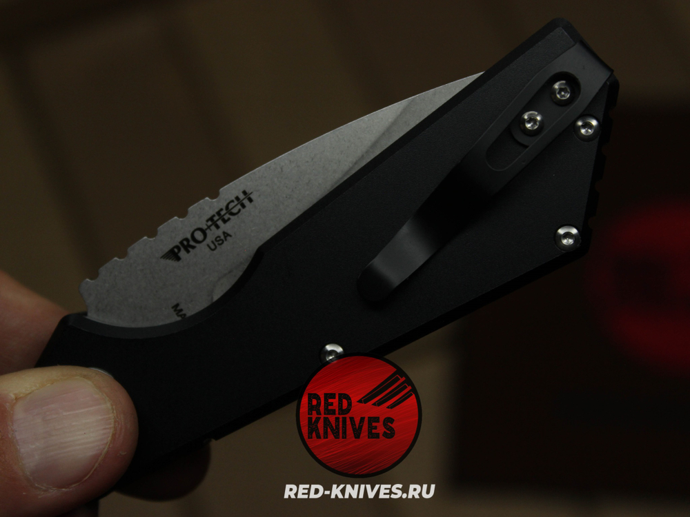 Нож Pro-Tech Strider PT Auto - черная рук, светлый клинок RK/Н116