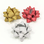 Бант Звезда 7,6см Набор 3 шт "Матовый блеск" (Микс)