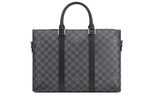 LOUIS VUITTON Canvas Briefcase Regular Unisex Black