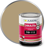 Эмаль ПФ-115 ЛАКРА глянцевая цвет бежевый (1кг)
