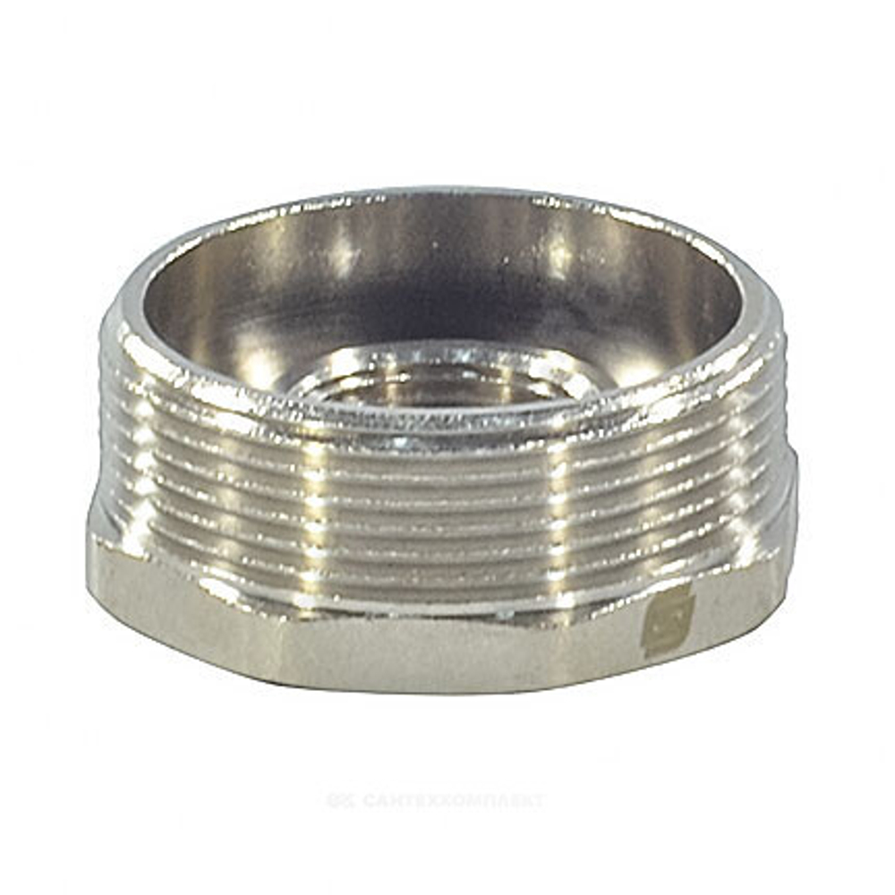 Футорка латунь никель Ду 15х10 (1/2"х3/8") НР/ВР SantechSystems