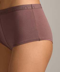 OYSHO Набор из двух пар трусиков-шорт из хлопка с логотипом, каменный меланж