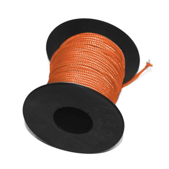 Линь Benvenuti Dyneema 1 мм нагрузка 120 кг (в катушке 25 м цена за 1 м) оранжевый