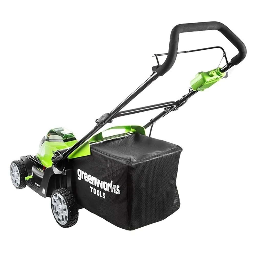 Аккумуляторная газонокосилка Greenworks G40LM41K5 40В (1 x 5 Ач, ЗУ) нож 41 см, 2504707UG