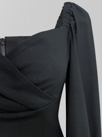 Платье By Style Janetta удлиненное облегающее на молнии сзади с манжетами на рукавах