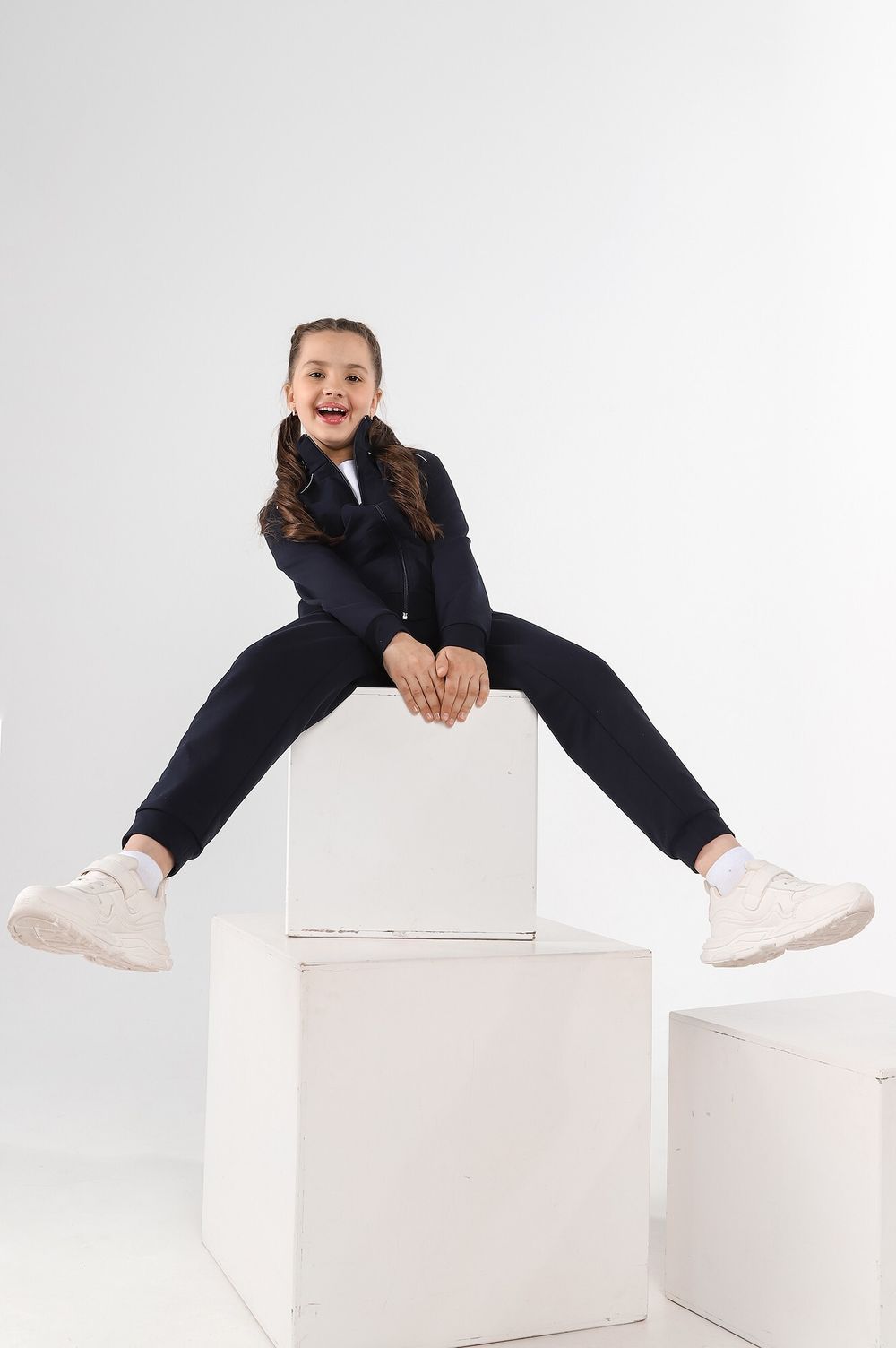 Костюм для девочки Скул-5 Виотекс ТЁМНО-СИНИЙ