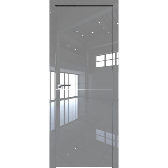 Profil Doors 11LE грей люкс с алюминиевым молдингом профиль серебро