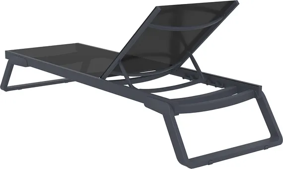 Шезлонг алюминиевый Tropic, темно-серый