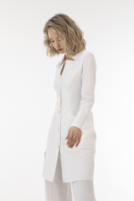 Халат Лили с фигурным вырезом из уплотненной поливискозы