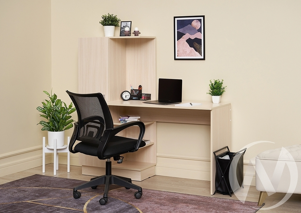 Стол компьютерный №1 (УПКФ) (Дуб беленый ФВ)