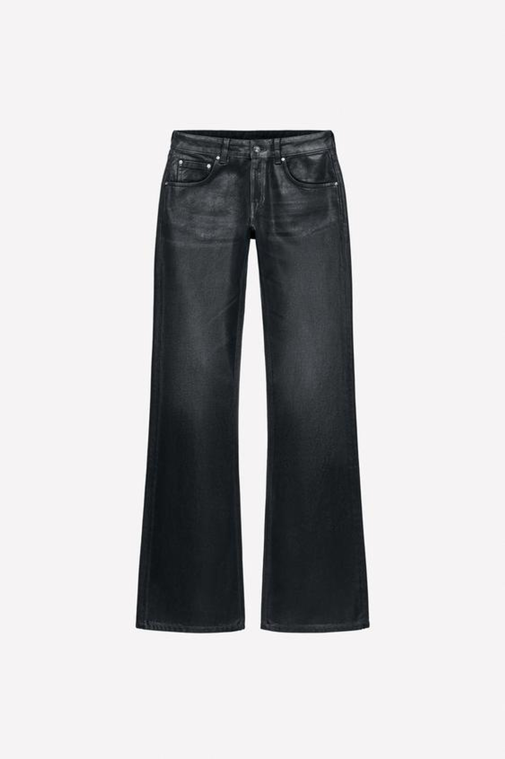 ZARA X LUDOVIC DE SAINT SERNIN ВОЩЁНЫЕ ДЖИНСЫ-КЛЕШ, МАРЕНГО