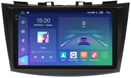 Магнитола для Suzuki Swift 2011-2015 - Parafar PF054U2K на Android 13, QLED+2K, ТОП процессор, 8Гб+128Гб, CarPlay, 4G SIM-слот