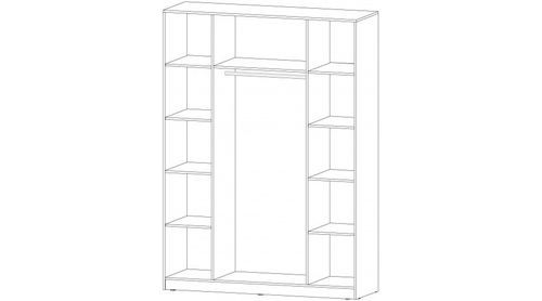 Элегант Шкаф 4х ств Белый