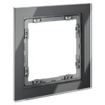 Рамка стеклянная VOLTUM S70 на 1 пост, (графит, стекло)